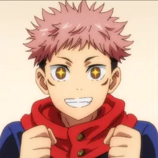 ☁️ Yuji Itadori Jujutsu Kaisen Anime, Dibujos animados, Chico, Sonrisa, Jujutsu Kaisen, Yuji Itadori telegram sticker