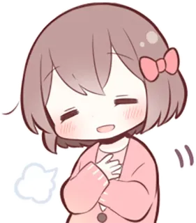 😄 милый, аниме, девушка, каваий, мультфильм, чиби telegram sticker