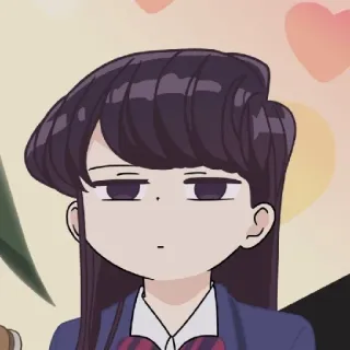 😑 Komi Shouko Komi Can't Communicate Аниме, Манга, Komi Can't Communicate, Коми Сёко, милый, невыразительный whatsapp sticker