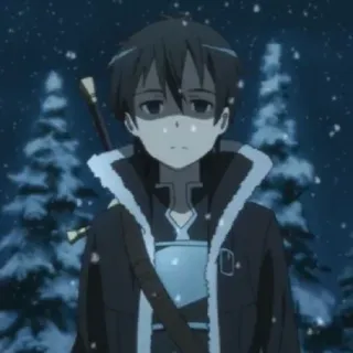 🙁 Kirito Sword Art Online Anime, Personagem, Espada, Fantasia, Sword Art Online, Kirito telegram sticker