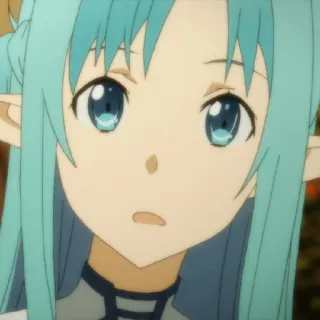 🐚 Asuna Yuuki Sword Art Online 애니메이션, 소드 아트 온라인, 아스나, 유우키, 여자, 캐릭터 telegram sticker