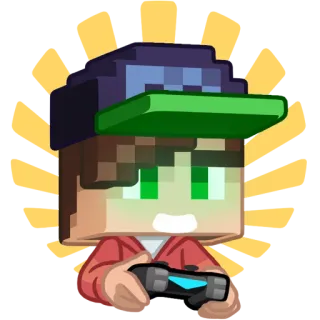 🎮 jeu vidéo, gamer, pixel art, avatar, manette, garçon, personnage, portrait telegram sticker