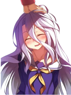 😍 Shiro No Game No Life Anime, Shiro, No Game No Life, Palmadita en la cabeza, Lindo, Chica whatsapp sticker