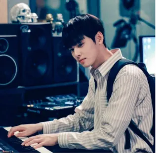 🎹 homme, piano, clavier, musique, casque whatsapp sticker