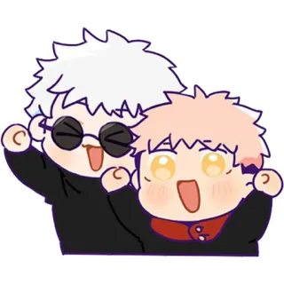 ✊ Anime, Dessin animé, Chibi, Mignon, Gojo, Personnages, Animé telegram sticker