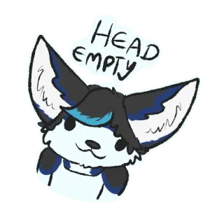 🙃 HEAD EMPTY head empty, animal, cartoon, cute, funny whatsapp sticker
