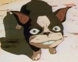 😁 Iggy JoJo's Bizarre Adventure Hund, Anime, Iggy, Cartoon, Haustier, Tier telegram sticker