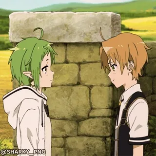 🤗 Sylphiette and Rudeus Greyrat Mushoku Tensei: Jobless Reincarnation telegram sticker