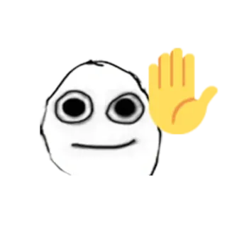 ✋ ミーム, 顔, 手, ステッカー, 絵文字 telegram sticker