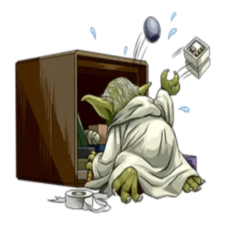 🤥 Yoda 尤达, 星球大战, 绝地武士, 卡通, 贴纸, 幻想 telegram sticker