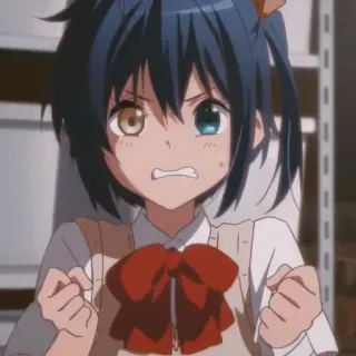 ❤️ Anime, Fille, En colère, Frustrée telegram sticker