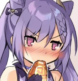 🥺 Keqing Genshin Impact Anime, Spiel, Genshin Impact, Keqing, Süß, Charakter whatsapp sticker