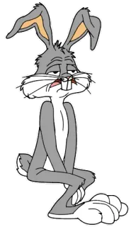 😴 Bugs Bunny dibujos animados, conejo, dormilón, agotado, personaje telegram sticker