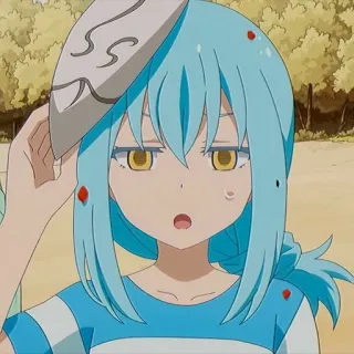🌟 Rimuru Tempest That Time I Got Reincarnated as a Slime アニメ, リムル・テンペスト, 転生したらスライムだった件, 異世界, マンガ, ファンタジー whatsapp sticker