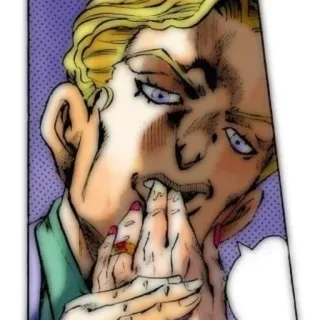 💣 Yoshikage Kira JoJo's Bizarre Adventure Yoshikage Kira, JoJo's Bizarre Adventure, Anime, Manga, Personaje, Villano telegram sticker