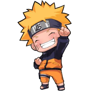 👊 Naruto Uzumaki Naruto naruto, uzumaki, anime, manga, ninja, dibujos animados telegram sticker