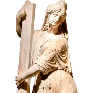 🪕 sculpture, statue, woman, classical, art, figure, stone telegram sticker