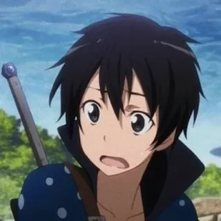 🖤 Kirito Sword Art Online Аниме, Меч, Фэнтези, Персонаж, Кирито, Sword Art Online telegram sticker