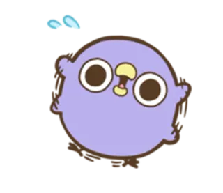 😅 만화, 부엉이, 귀여운, 새, 나는, 애니메이션 telegram sticker