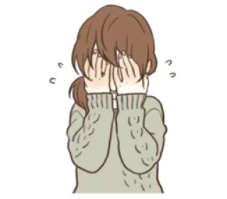 🙈 woman, crying, sad, girl, emotional, anime style whatsapp sticker