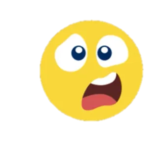 🧐 อิโมจิ, หน้า, กลัว, กังวล, ตกใจ, ประหลาดใจ, สีเหลือง telegram sticker