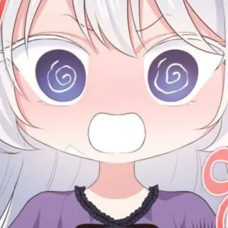 🎐 アニメ, 漫画, 衝撃, 驚き, マンガ, かわいい, 目, 口開け telegram sticker