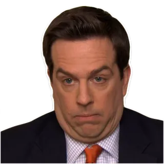 🤐 Andy Bernard The Office Andy Bernard, The Office, NBC, Ed Helms, Serie de TV telegram sticker