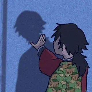 🖕 Giyu Tomioka Demon Slayer Giyu Tomioka, Demon Slayer, Anime, Mangá, Triste, Personagem, Personagem de anime whatsapp sticker