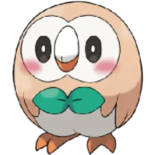 😁 Rowlet Pokemon Rowlet, Pokemon, cute, owl, cartoon telegram sticker