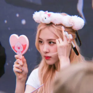 💖 Rose kpop, mittelfinger, beleidigende geste, promi, rose, sänger telegram sticker