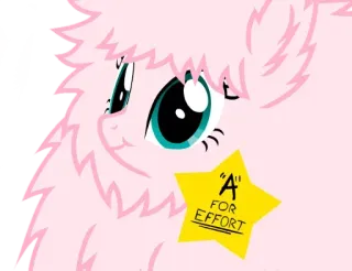 🤯 "A" FOR EFFORT pony, effort, star, award, cartoon telegram sticker