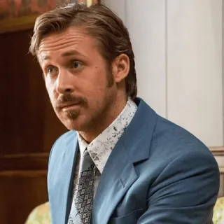 😳 Ryan Gosling Diễn viên, Đàn ông, Chân dung, Áo vest xanh, Người nổi tiếng, Đẹp trai telegram sticker