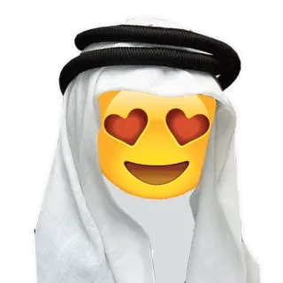 😍 emoji, arab, love, heart eyes, saudi whatsapp sticker