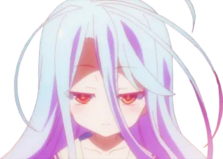 😐 Shiro No Game No Life Anime, Shiro, No Game No Life, lindo, Manga whatsapp sticker