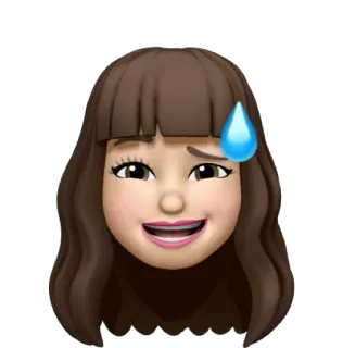 😅 Biểu tượng cảm xúc, Phụ nữ, Nhãn dán, Phim hoạt hình, Khuôn mặt, Memoji telegram sticker