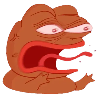 😐 Pepe the Frog Pepe, sapo, meme, zangado, chateado whatsapp sticker