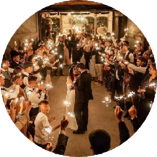 👫 свадьба, бенгальские огни, праздник, невеста, жених, любовь, брак telegram sticker