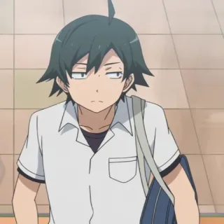 🕸 Hachiman Hikigaya My Teen Romantic Comedy SNAFU Anime, Personagem, Escola, Aluno telegram sticker