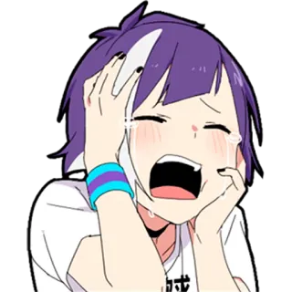😢 成 anime, crying, sad, manga, tearful whatsapp sticker