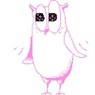 🥰 burung hantu, seni piksel, burung, kartun, imut, hewan telegram sticker