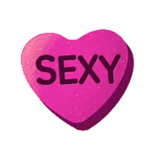 😋 SEXY 하트, 섹시, 사랑, 발렌타인데이, 분홍색 whatsapp sticker