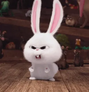 🍓 Snowball The Secret Life of Pets กระต่าย, กระต่าย, โกรธ, น่ารัก, การ์ตูน, ตัวละครในหนัง, สัตว์ telegram sticker