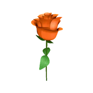 🌹 flor, rosa, naranja, planta, naturaleza telegram sticker