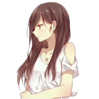 😒 Chica anime, Dibujo animado, Personaje, Ilustración, Manga, Mujer, Adolescente telegram sticker