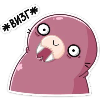😳 *ВИЗГ* animal, morse, dessin animé, drôle, cri, son, mammifère telegram sticker