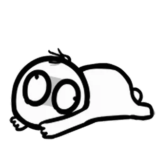 😵 Cartoon, Liegend, Gekritzel, Figur, Simpel, Lustig whatsapp sticker