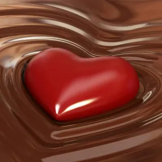 ❤ coração, chocolate, amor, doce, sobremesa, Dia dos Namorados telegram sticker