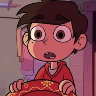 💫 Marco Diaz Star vs. the Forces of Evil dibujos animados, niño, personaje, rojo, lindo whatsapp sticker