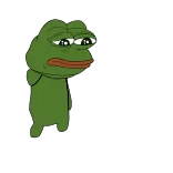😕 Pepe the Frog pepe, rana, meme, triste, internet whatsapp sticker