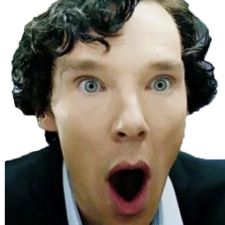 😯 Sherlock Holmes Sherlock Sherlock, Benedict Cumberbatch, BBC, Serie TV, Personaje, Detective telegram sticker